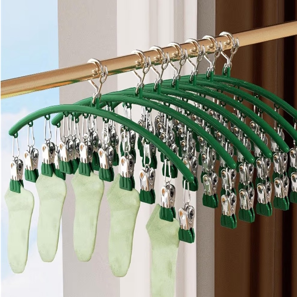 Black Silver Multi-Clip Hangers Wind Proof